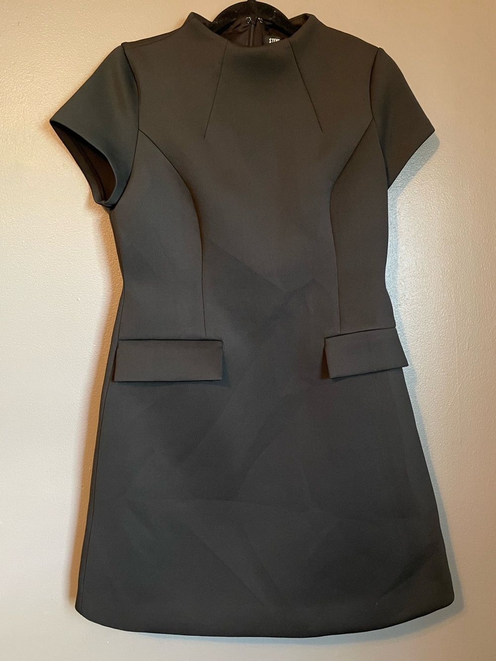 New Steve Madden Sz 6 Black Hayes Short Sleeve Fit & Flare Mini Dress Ret $79! - Picture 5 of 14